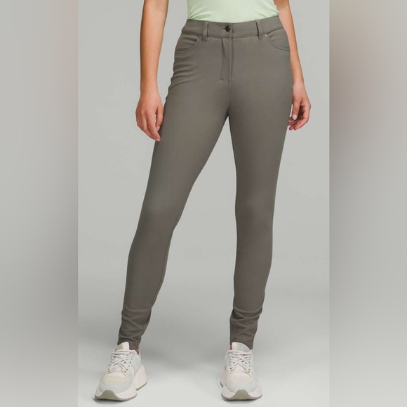 lululemon | size 28 City Sleek Slim-Fit 5 Pocket High-Rise Pant in Grey Sage - Picture 4 of 12